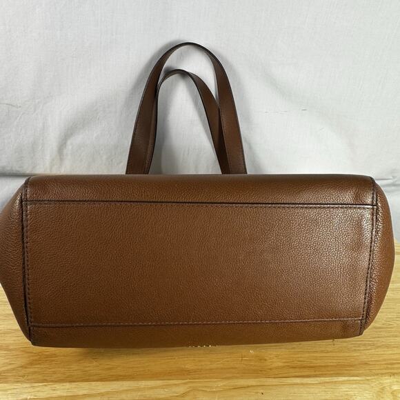 Fossil Mimi Brown Pebble Leather Shopper Tote Handbag Purse Shoulder Bag - Picture 13 of 16